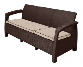 Диван Yalta Premium Sofa 3 Set (Ялта) шоколадный (+подушки под спину) в Казани - kazan.mebel-74.com | фото