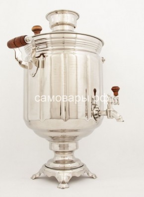 Электрический самовар из латуни никелированный на 10 л в Казани - kazan.mebel-74.com | фото