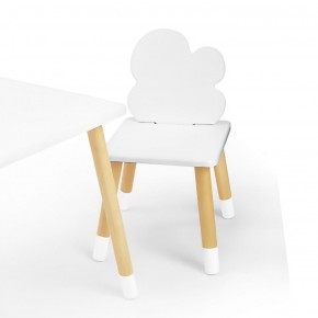 Комплект детской мебели стол и два стула Облачко (Белый/Белый/Береза) в Казани - kazan.mebel-74.com | фото