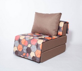 Кресло-кровать бескаркасное Харви (коричневый-геометрия браун) в Казани - kazan.mebel-74.com | фото