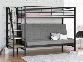 Кровать двухъярусная с диваном "Мадлен-3" (Черный/Серый) в Казани - kazan.mebel-74.com | фото