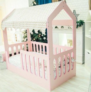 Кровать-домик без ящика 800*1600 (Розовый) в Казани - kazan.mebel-74.com | фото