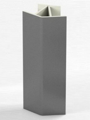 Угловое соединение для цоколя 135 гр. h100 мм (Алюминий, Белый, Черный, Сонома) в Казани - kazan.mebel-74.com | фото